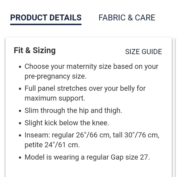 π50% OFFππNWTβΌοΈ GAP Maternity Full Panel Crop Kick Jeans - Picture 7 of 14
